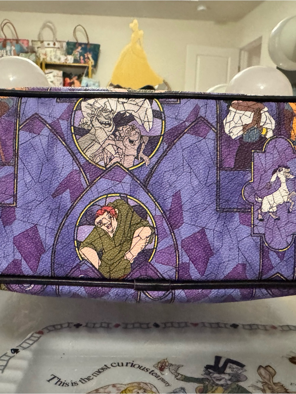Disney Dooney & Bourke Purple Hunchback of Notre Dame Crossbody Bag - Picture 4 of 5